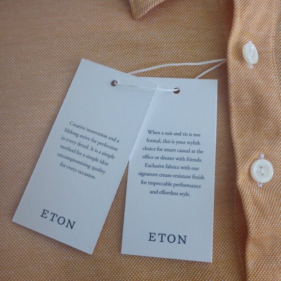 Mens Eton Classi Piqur Polo Shirt Tailored - Picture 2 of 7